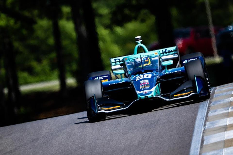 Romain Grosjean captured his second pole of the 2023 IndyCar season, and third of his career, Saturday at Barber Motorsports Park.