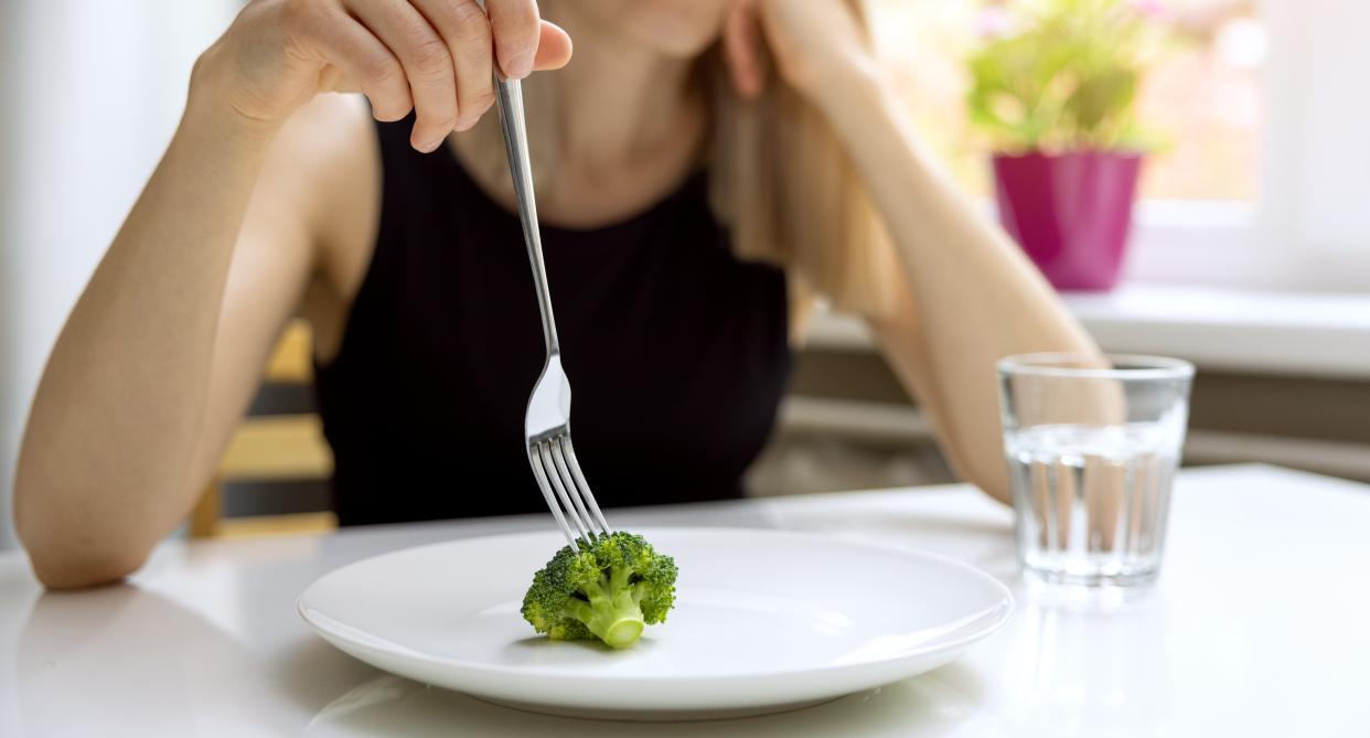 A woman battling eating disorders