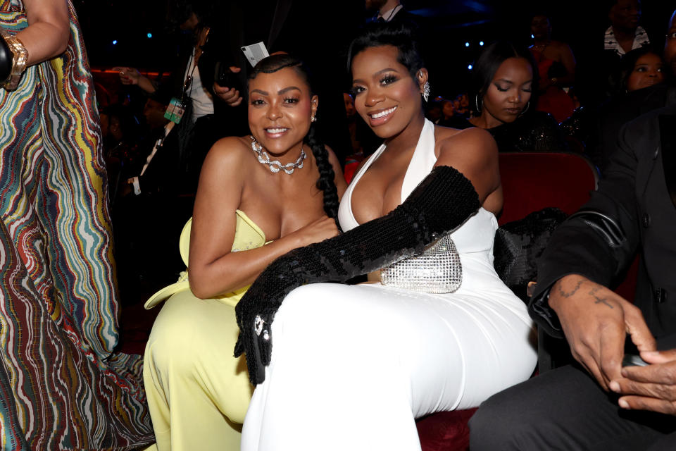 Taraji P. Henson and Fantasia Barrino at the 2024 NAACP Image Awards on March 16 in Los Angeles. 