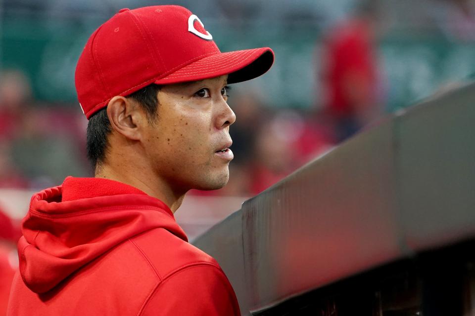 The Reds released Shogo Akiyama at the end of spring training before the 2022 season with $8 million left on his contract.