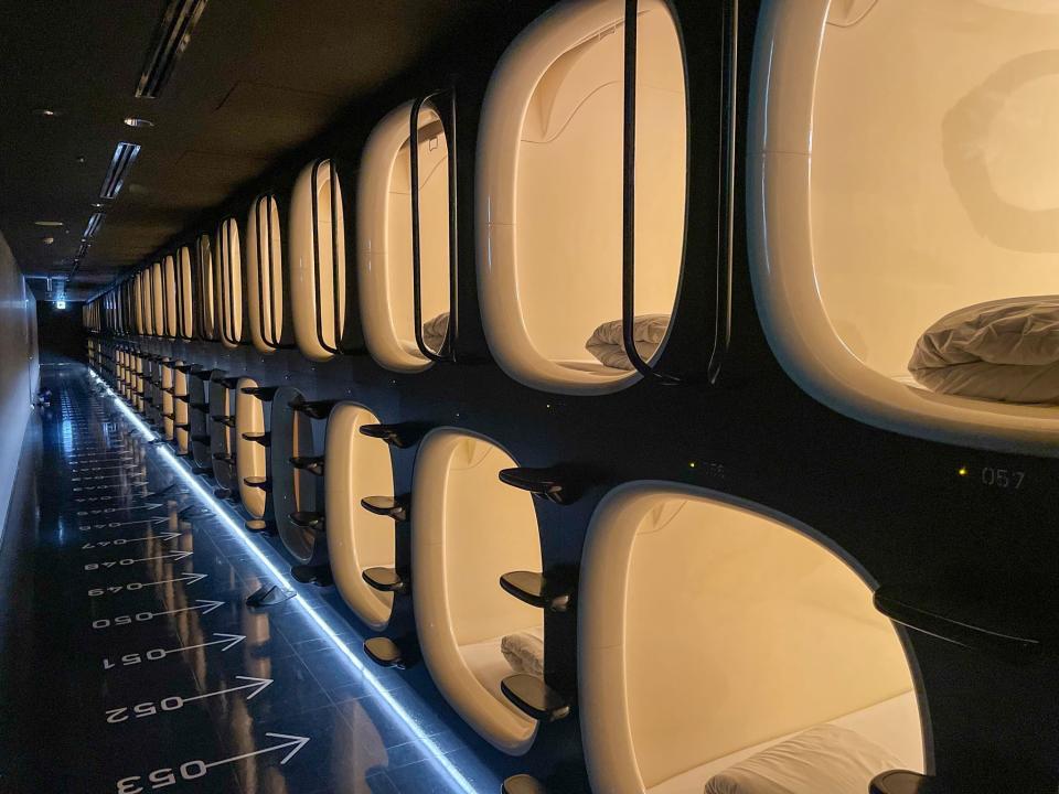 Nine Hours Capsule Hotel at the Narita Airport in Japan, Monica Humphries, “I spent $60 for a capsule stay in Tokyo’s airport to be steps away from my terminal.”