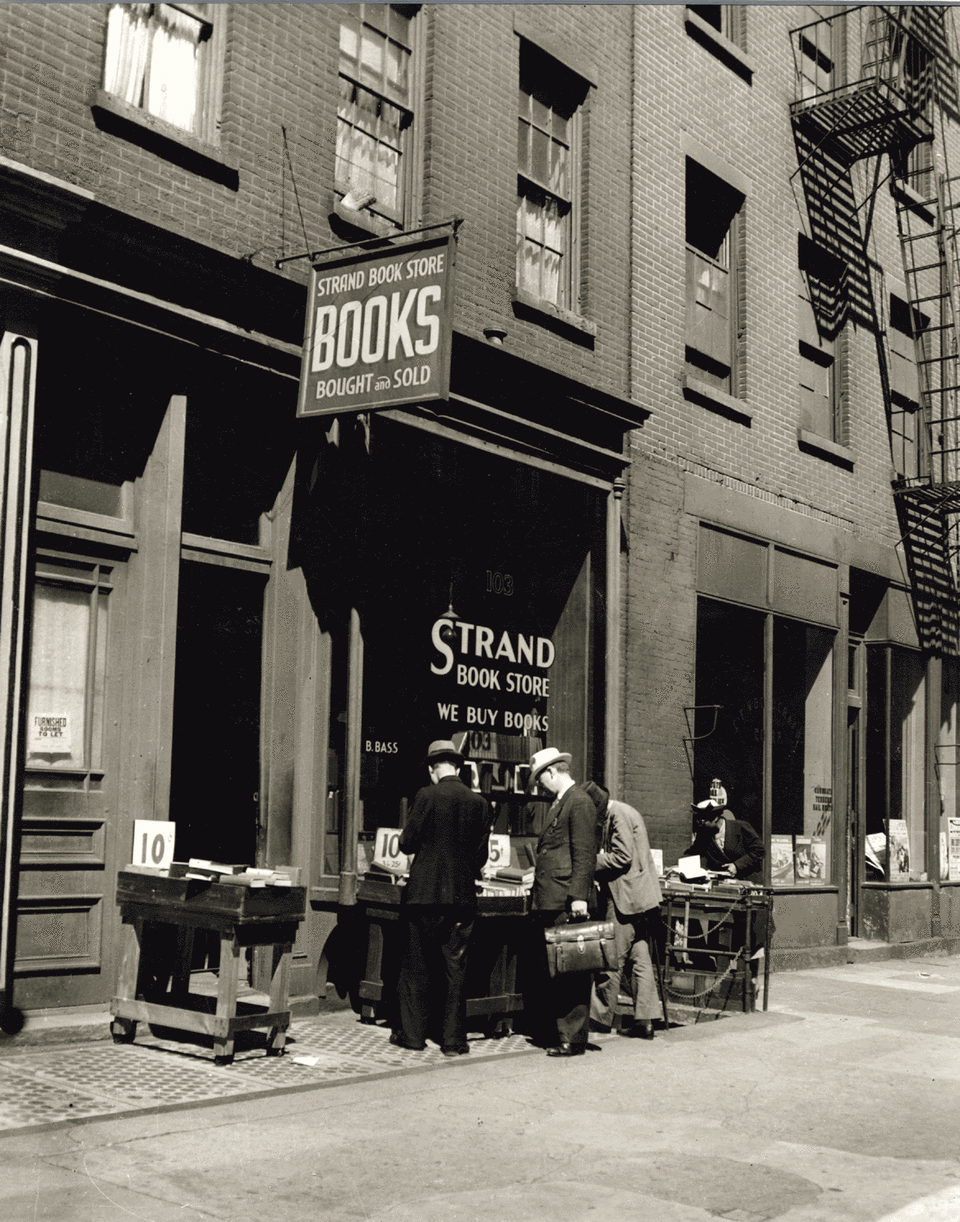 The Strand Book Store in 1938. The Manhattan shop has been in Greenwich Village for 93 years.