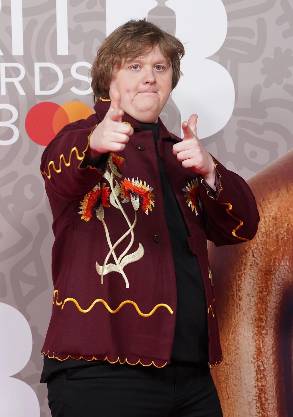 Lewis Capaldi attending the Brit Awards 2023 at the O2 Arena, London (PA)