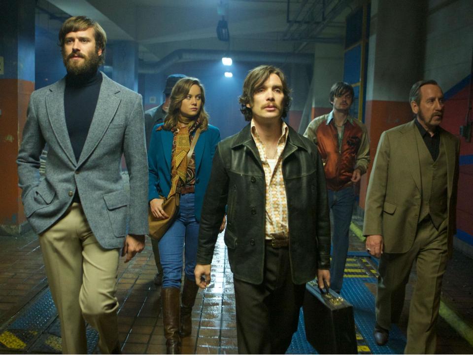 Armie Hammer as Ord, Brie Larson as Justine, Cillian Murphy as Chris, Sam Riley as Stevo and Michael Smiley as Frank in Ben Wheatley's 'Free Fire': Kerry Brown