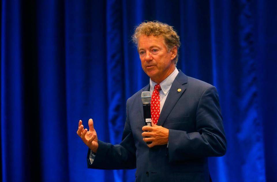 U.S. Senator Rand Paul spoke at the 107th Annual Lincoln Day Dinner at the Kentucky State Fair.Aug 23, 2023