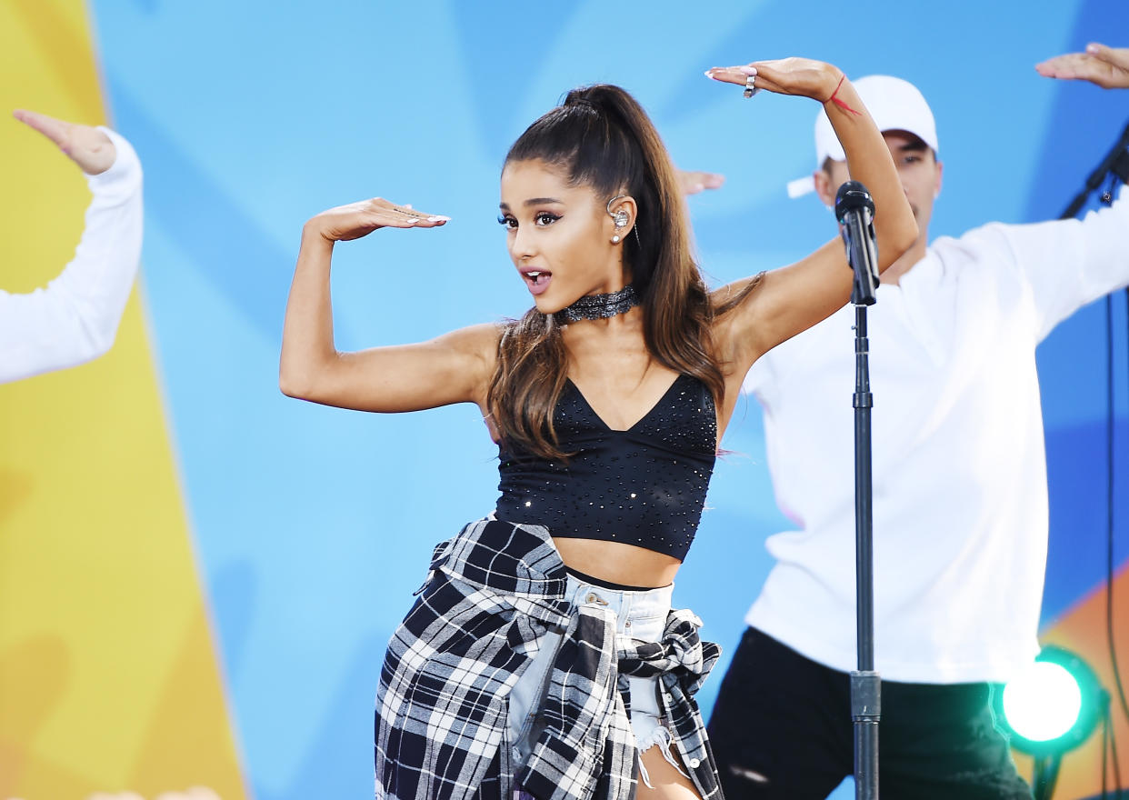 After the Twitter feud between Ariana Grande and Piers Morgan, his son, Spencer, commented that his chances with the singer are now ruined. (Photo by Nicholas Hunt/Getty Images)
