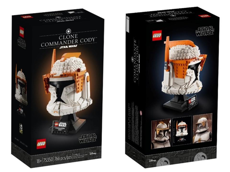 Commander Cody helmet LEGO packaging.