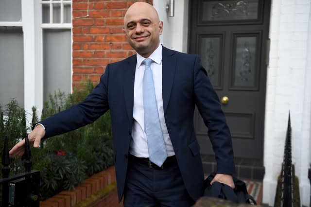 Former chancellor Sajid Javid