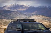 <p>A Yakima MegaWarrior roof rack comes in handy (much like on the <a href="https://www.caranddriver.com/news/a29235249/2020-toyota-4runner-venture-edition/" rel="nofollow noopener" target="_blank" data-ylk="slk:4Runner Venture Edition;elm:context_link;itc:0;sec:content-canvas" class="link ">4Runner Venture Edition</a>) for outdoor storage space. The extra space is perfect for camping gear and other equipment.</p>