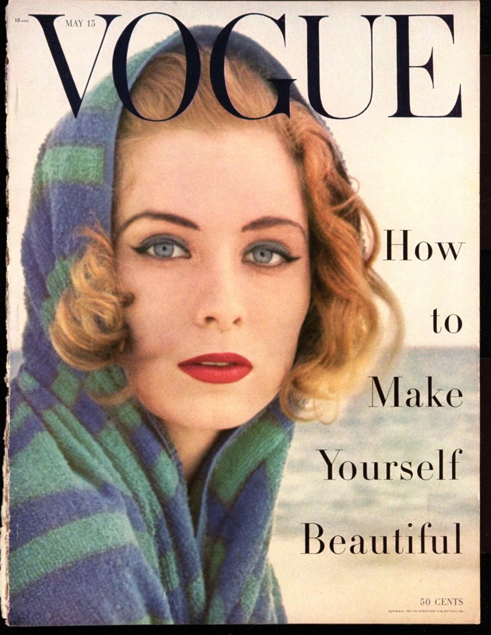 <h1 class="title">Suzy Parker</h1><cite class="credit">Photographed by Irving Penn, <em>Vogue,</em> May 1955</cite>