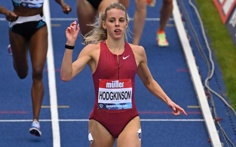 Keely Hodgkinson cruised to victory in the 800m - AFP VIA GETTY IMAGES