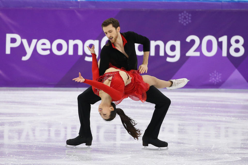 <p><strong>THE BAD</strong><br>Wardrobe Malfunctions:<br>South Korean skater Yura Min almost ended up topless while dancing with Alexander Gamelin at the PyeongChang Games. (Getty images) </p>