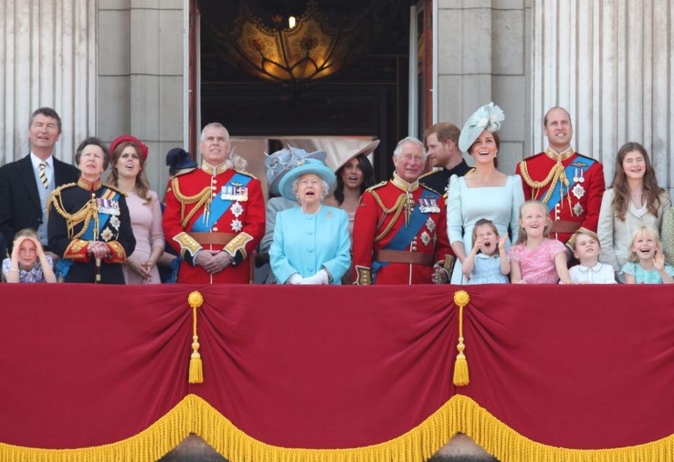 The Trooping balcony appearance in 2018 (PA Archive)