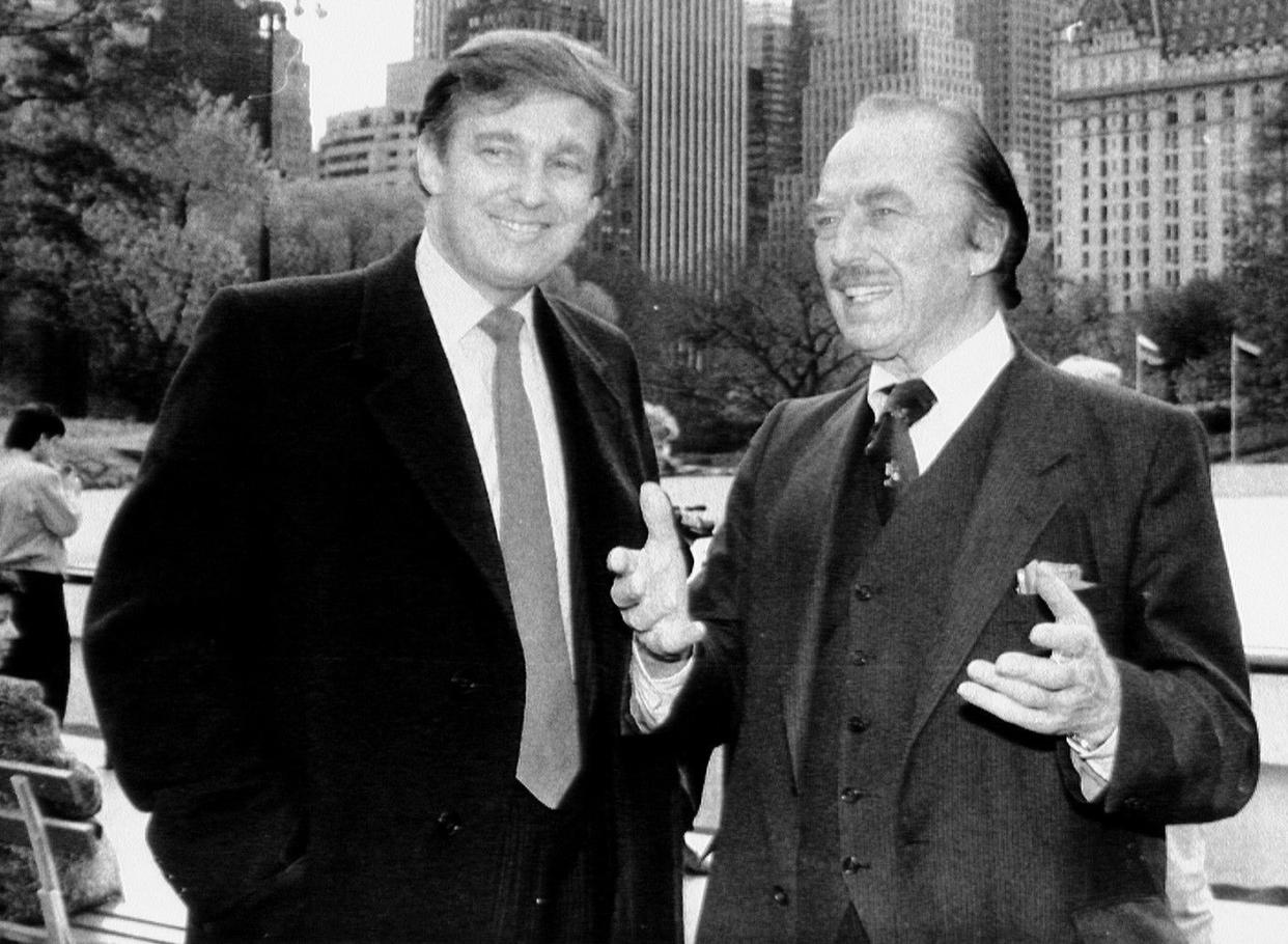 Donald Trump and his father, Fred Trump, are pictured at opening of Wollman Rink. 