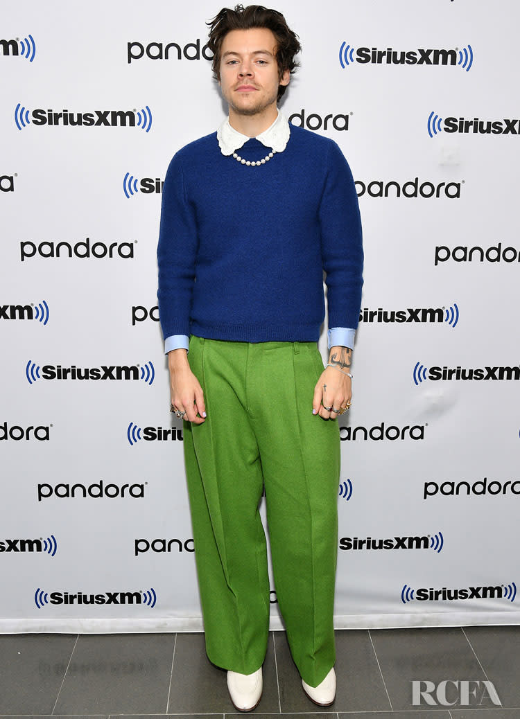 Harry Styles en bleu et vert