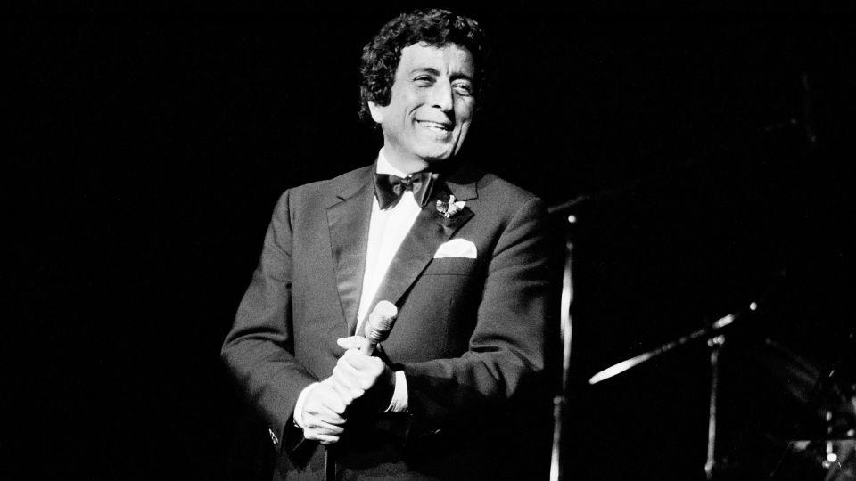 Tony Bennett performs onstage at Radio City Music Hall in New York on May 10, 1986.  - Gary Gershoff/Archive Photos/Getty Images