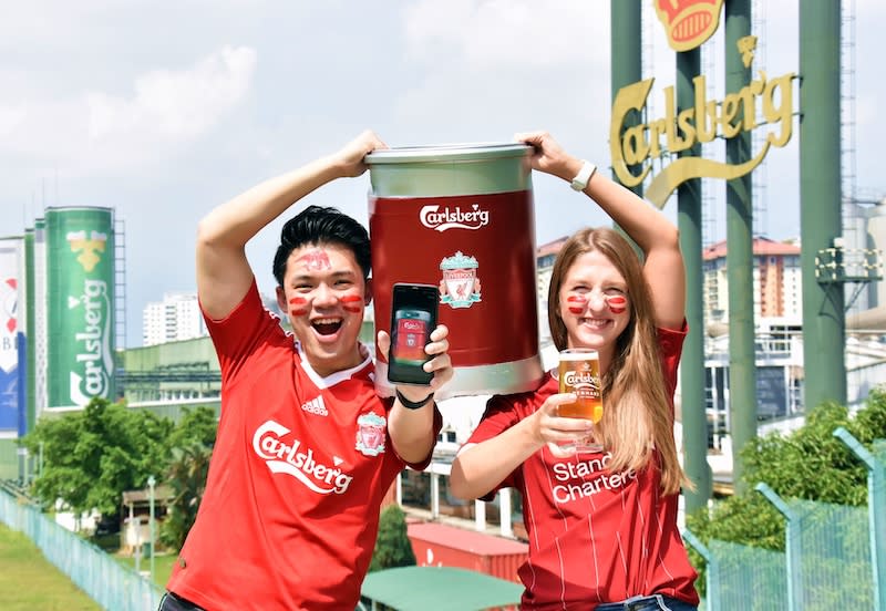 Carlsberg Malaysia is offering an additional 100 Red Champions Kits, a virtual Red Keg consumers can purchase for RM500 that comes with two limited-edition Liverpool FC Carlsberg glasses and 100 Carlsberg beers. — Picture courtesy of Carlsberg Malaysia
