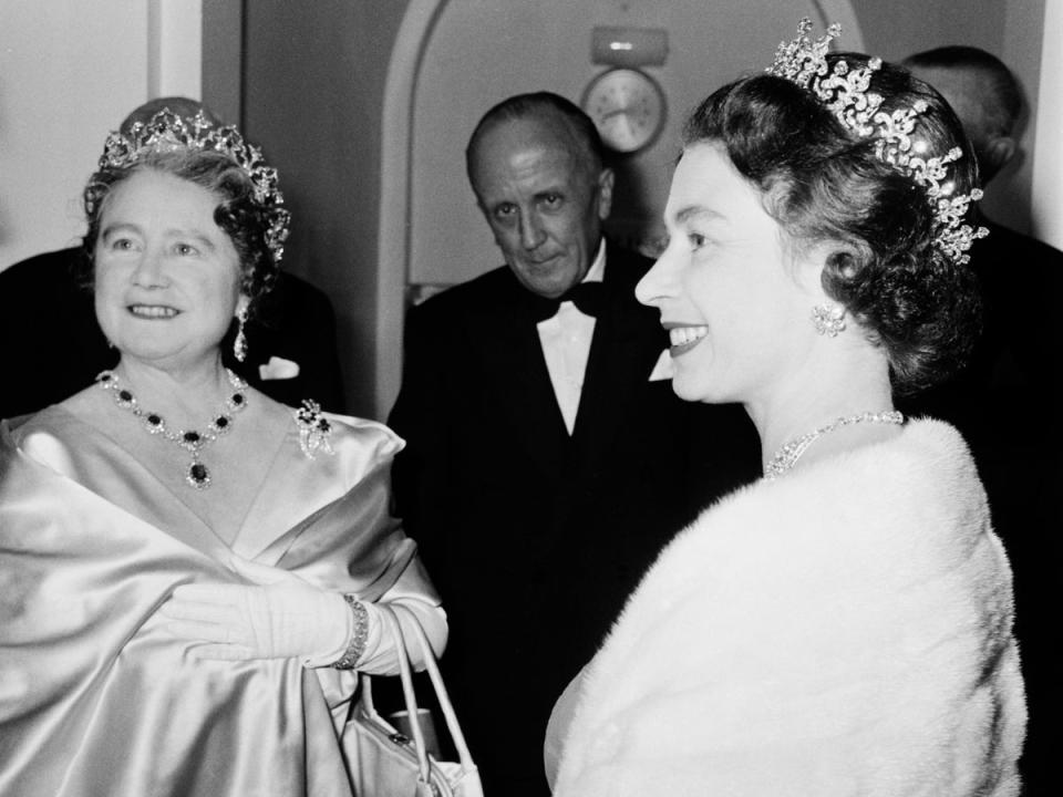 The Queen Mother and Queen Elizabeth II in London, November 1964 (Terry Disney/Getty)