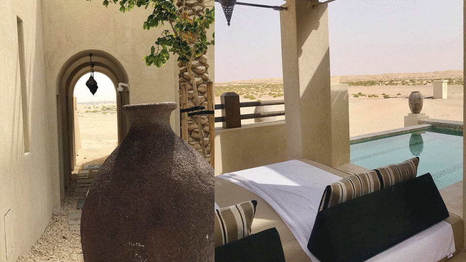 The villas with private pools have a panoramic view of the desert. Photo: Yahoo Lifestyle
