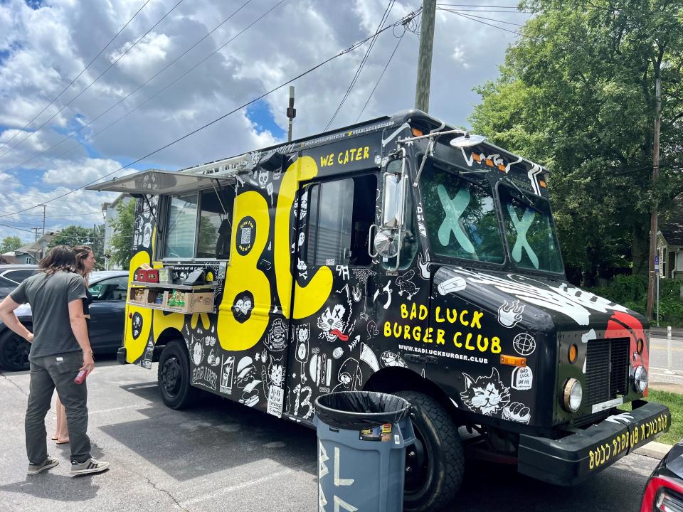 Bad Luck Burger Club truck in East Nashville July 30, 2023