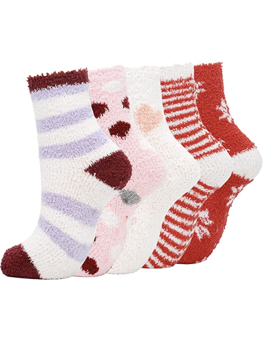 10) Durio Fuzzy Socks with Grips