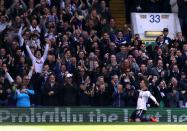 <p>Eriksen celebrates the opener </p>