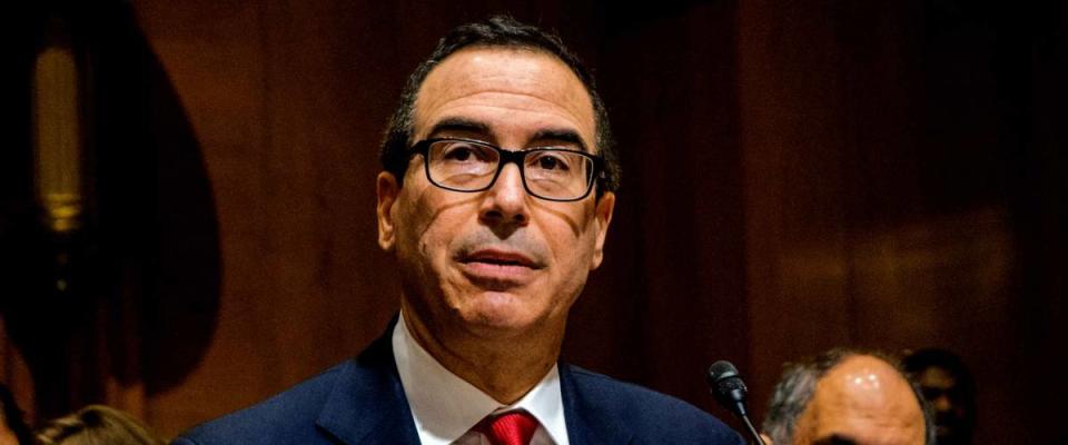 Washington DC, USA, 18th, January, 2017Steven Mnuchin testifies in his confirmation hearing to become Treasury secretary