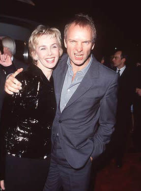 Sting and his wife at the premiere of Gramercy's Lock, Stock and Two Smoking Barrels