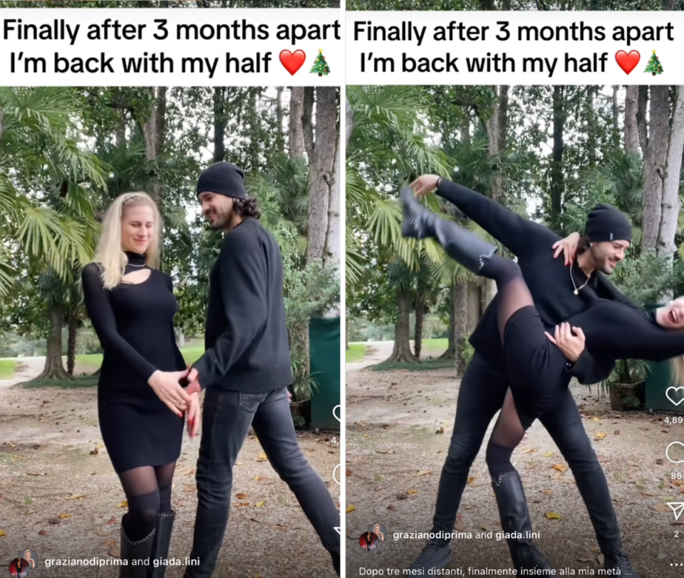 The professional dancer is back with his wife after months apart (Graziano Di Prima)