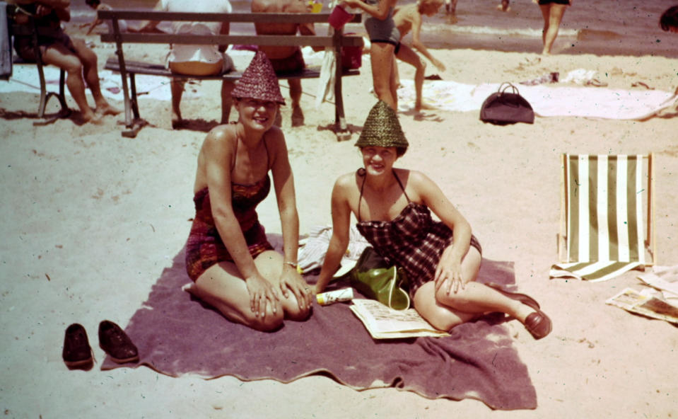 This image released by Netflix shows Pat Henschel, left, and Terry Donahue in a scene from "A Secret Love." (Netflix via AP)