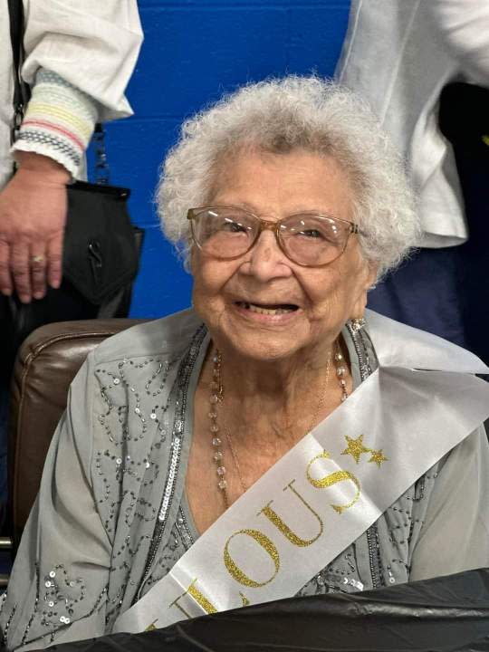 Nellie at her 100th birthday party May 5, 2023.