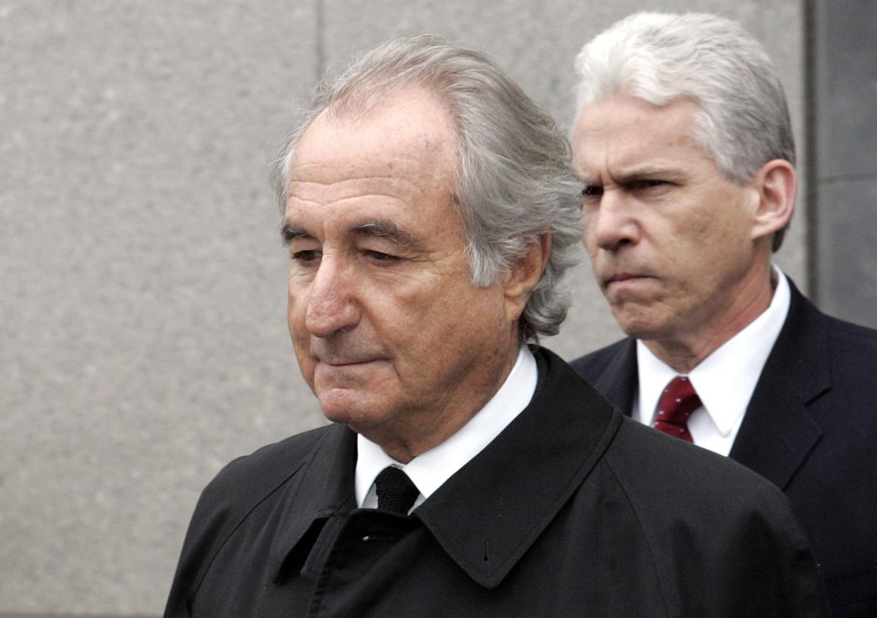 Bernie Madoff leaving federal court in Manhattan on March 10, 2009.