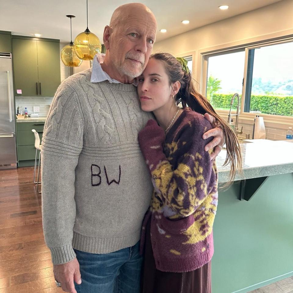 Bruce Willis with his daughter, Scout. demimoore/Instagram