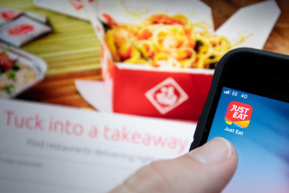 Online food delivery giant Just Eat Takeaway.com has increased its earnings guidance  (Joe Giddens/PA) (PA Wire)