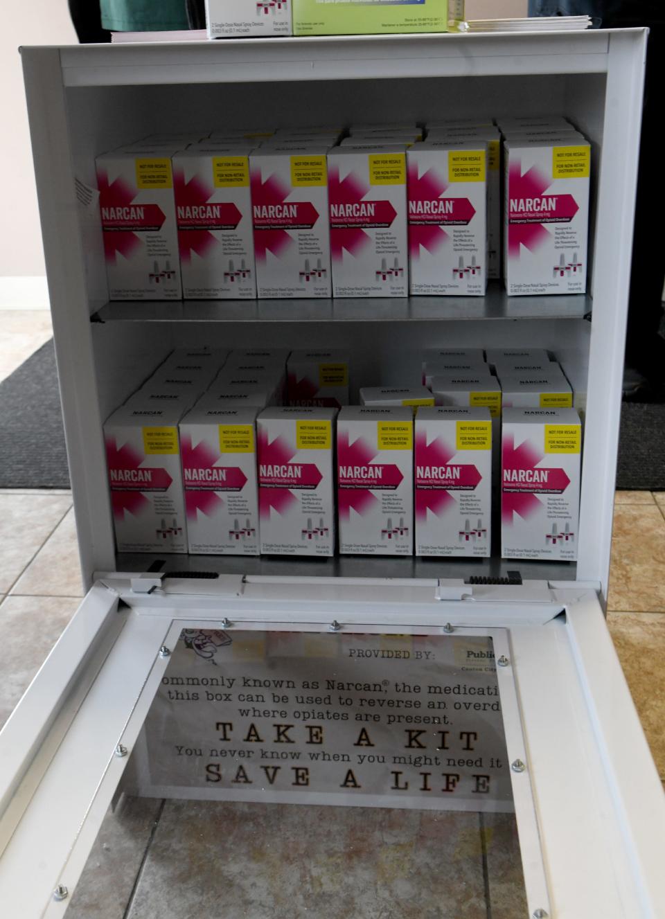 The Stark Community Support Network, though a partnership with Canton City Public Health, has the first repurposed newspaper Narcan distribution box in Ohio.