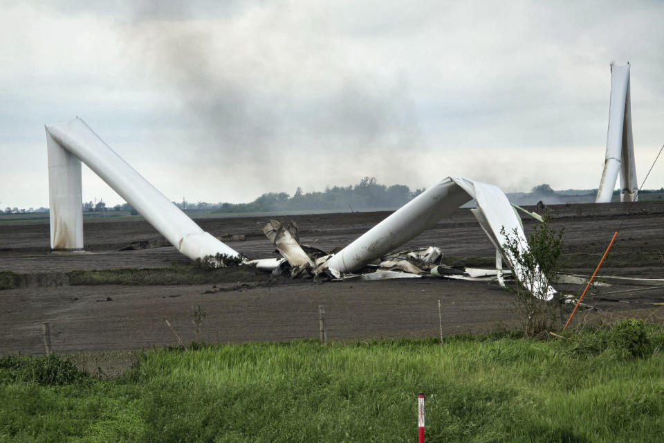 Las secuelas de un tornado.  (Cortesía de Joshua Wurman / Matriz flexible de radares y mesonetos)