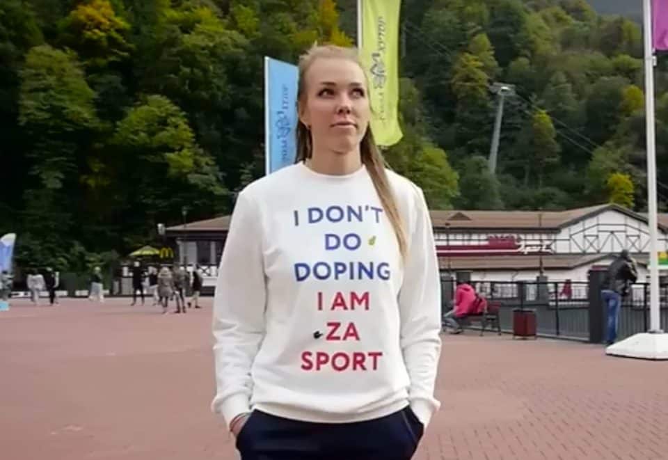 Nadezhda Sergeeva promotes an anti-doping message: YouTube