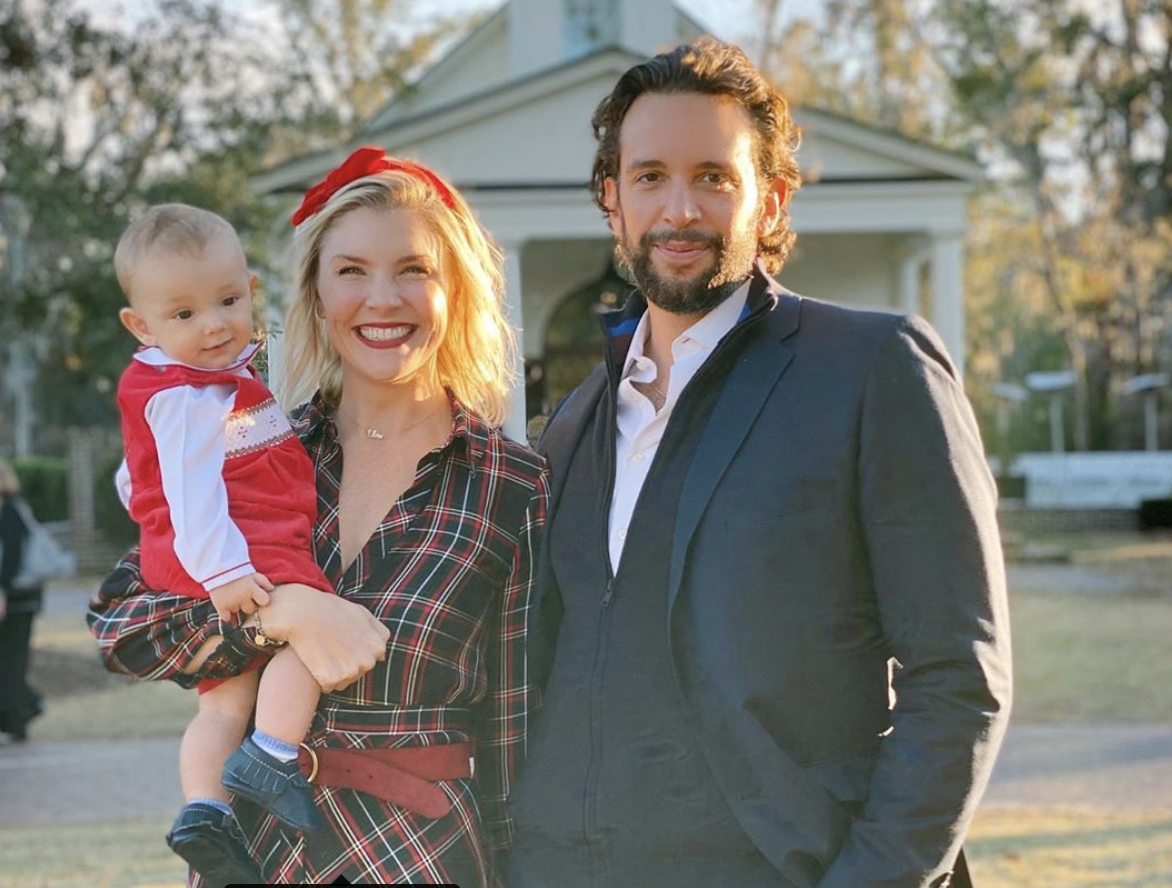 Amanda Kloots, Nick Cordero and Elvis pictured in December. (Photo: Nick Cordero via Instagram)