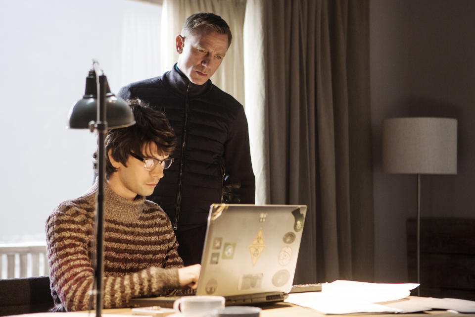 Ben Whishaw as Q and Daniel Craig as James Bond in the 2015 007 adventure, Specter (Photo: Jonathan Olley/©Columbia Pictures/Courtesy Everett Collection)