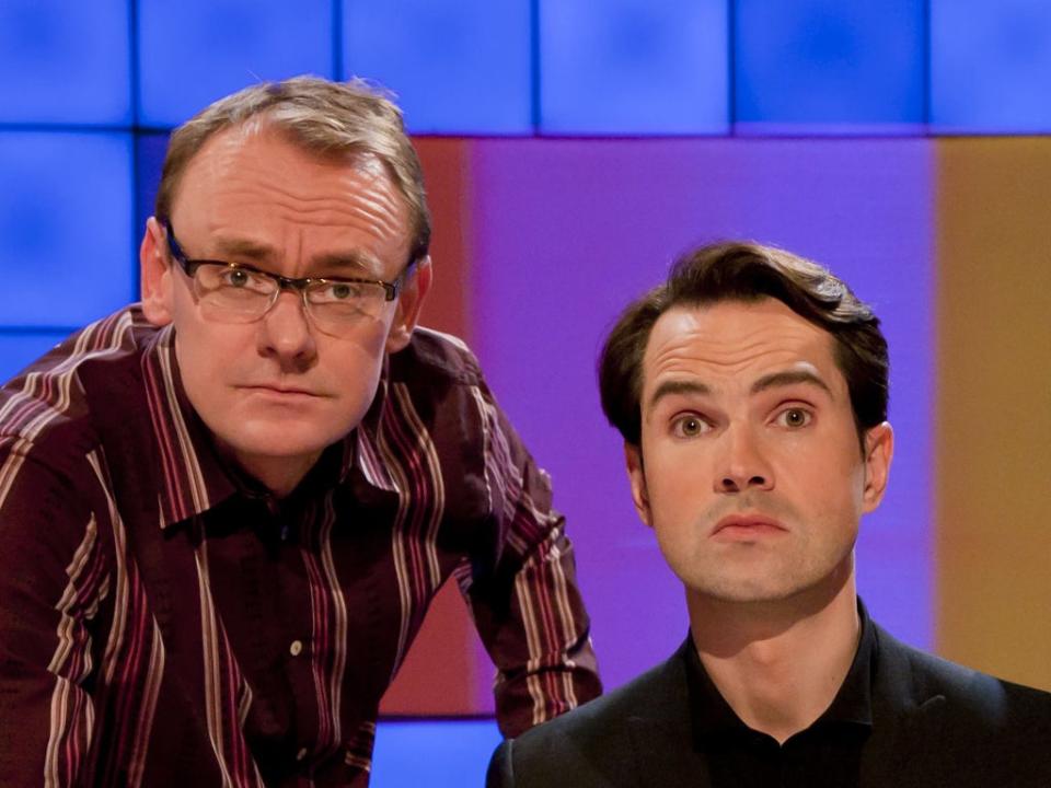 Sean Lock and Jimmy Carr in ‘8 Out of 10 Cats' (Steve Meddle/Shutterstock)