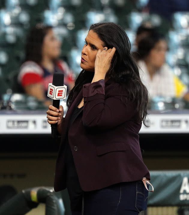 ESPN reporter Marly Rivera is no longer at the sports network after uttering an expletive at another reporter.