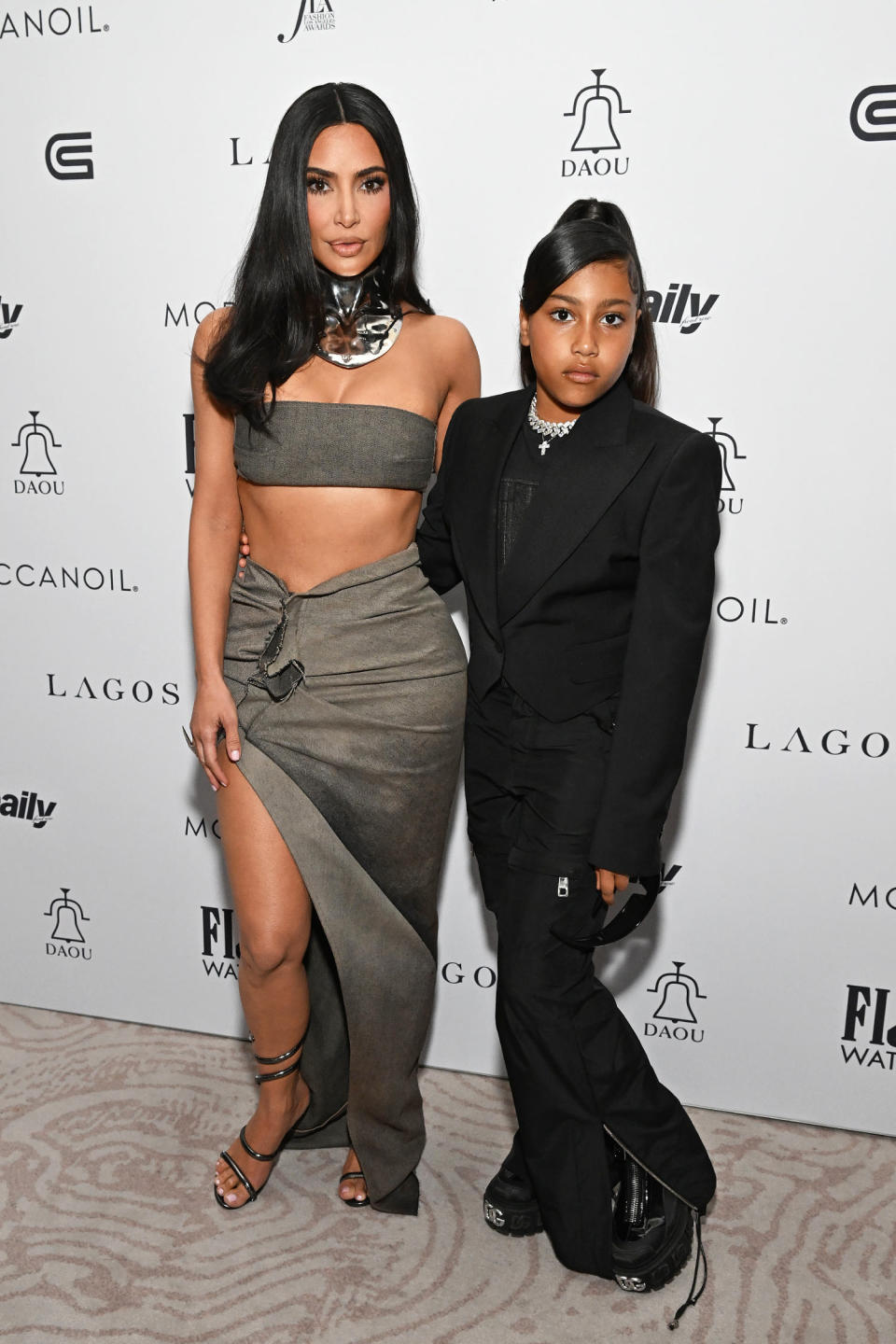 Kim Kardashian and North West at fashion event in 2023 (Michael Kovac / Getty Images)