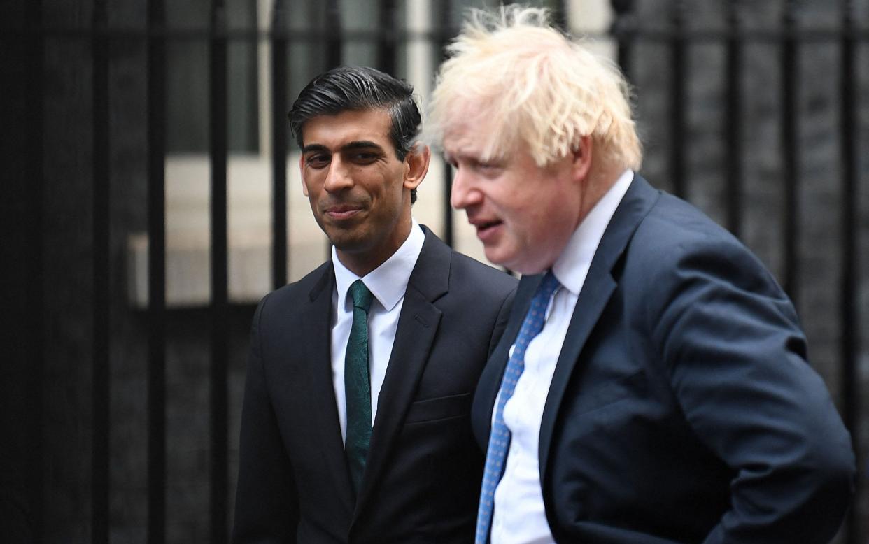 Boris Johnson and Rishi Sunak - Daniel Leal/AFP via Getty Images