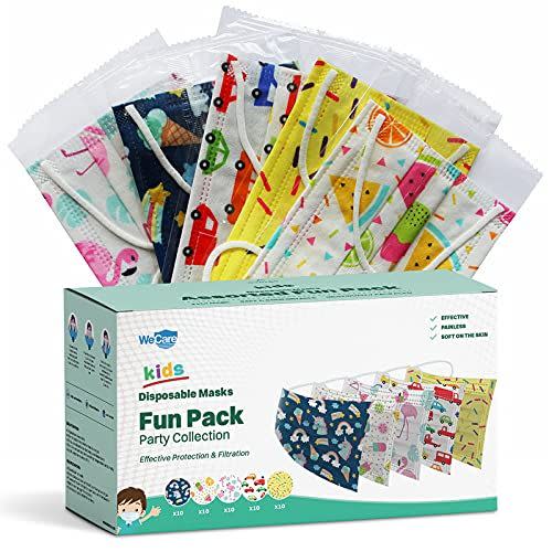 7) Disposable Face Masks for Kids, 50-Pack