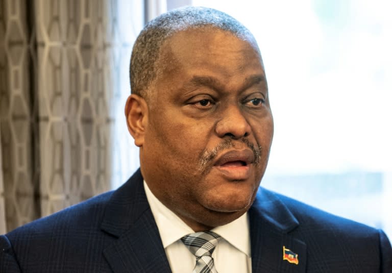 Haitian Prime Minister Garry Conille spoke to AFP about the difficulties facing his nation during a visit to Washington (Pedro UGARTE)