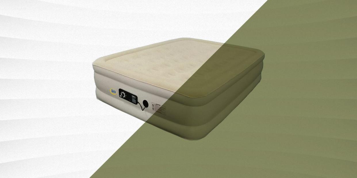 serta raised air mattress with never flat pump size queen 18