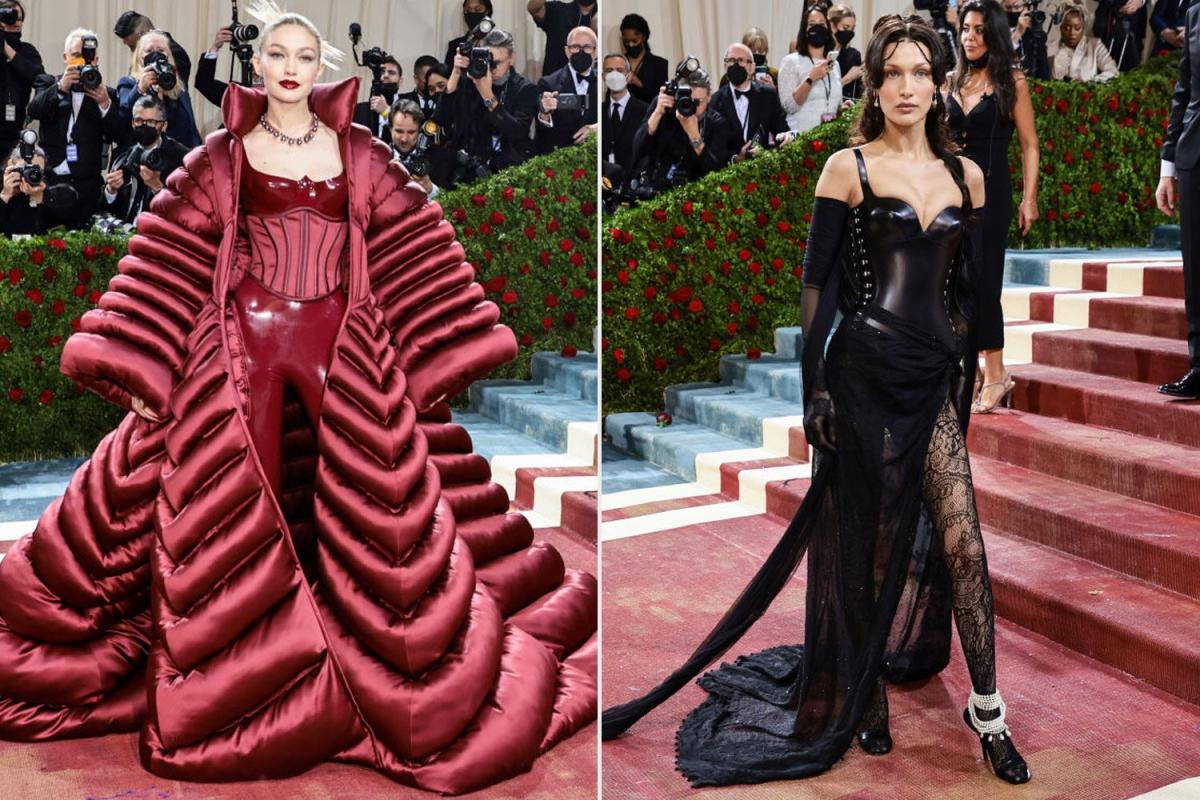 Gigi Hadid Stuns In Red Versace Look At The Met Gala 2022