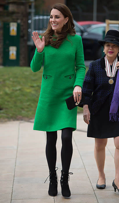 Kate Middleton – Green Sweater Dress – Enfield