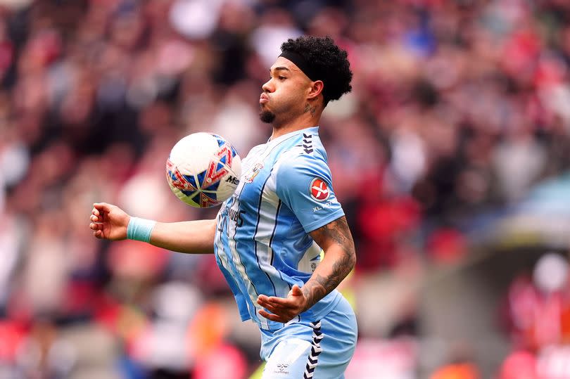 Coventry City's Milan van Ewijk during the Emirates FA Cup semi-final match at Wembley Stadium