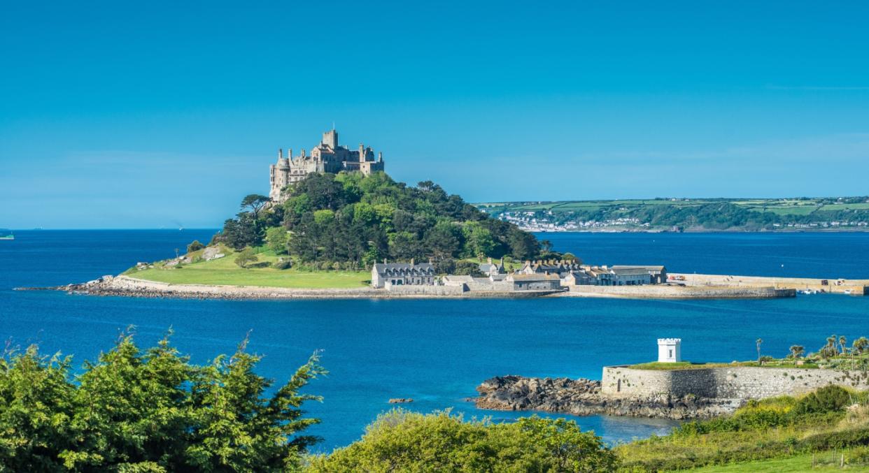 St Michael's Mount sits off the coast of Cornwall (Getty)